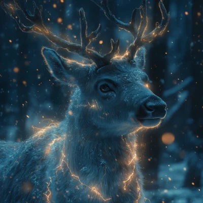 Reindeer in Thunderstorm