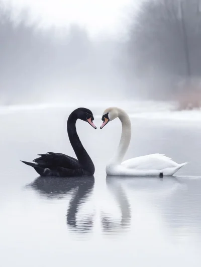 Heart Shaped Swans