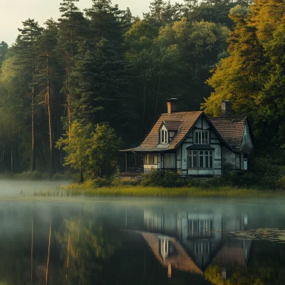 Serene Lakeside House