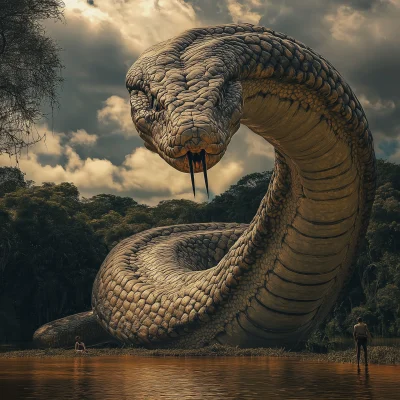 Realistic Titanoboa in Habitat