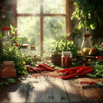 BBQ Ingredients on Table