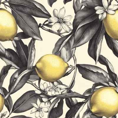 Floral and Citrus Illustration