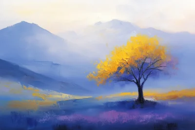 Vibrant Impressionist Tree