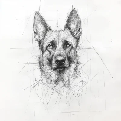 Geometric German Shepherd