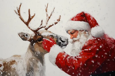 Santa Claus with Reindeer