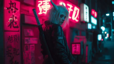 Young Tiefling in Tokyo