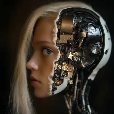 Blonde Cyborg Woman