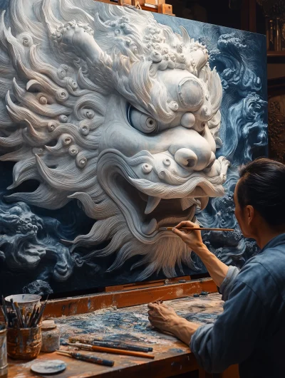 Chinese Artist at Work