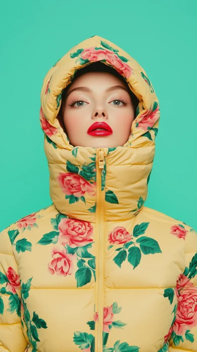 Floral Puffer Fashion