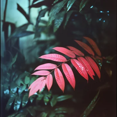 Pink Leaf in Jungle