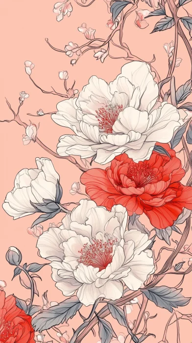 Floral Chinese Art