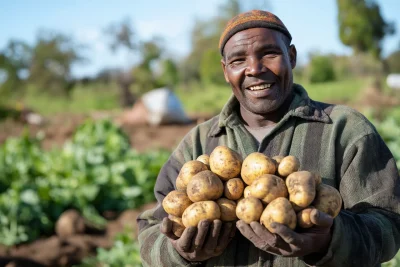 Freshly Harvested Potatoes