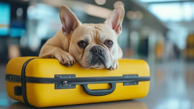 French Bulldog at Airport