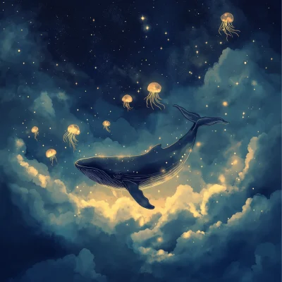 Whale Swimming in the Clouds