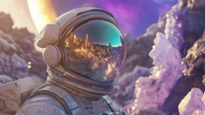 Astronaut on Alien Planet