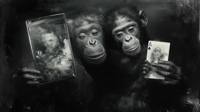 Monkeys Playing Cards