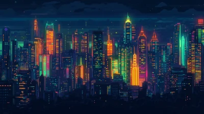 Futuristic City at Night