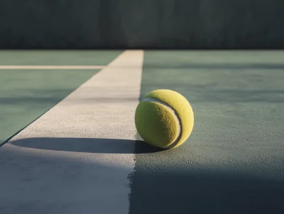 Tennis Ball on Court