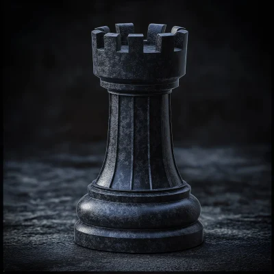 Dark Rook Chess Piece