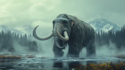 Wooly Mammoth in Tundra