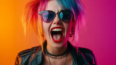 Vibrant Hipster Portrait