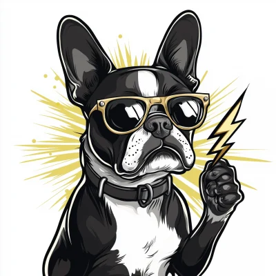 Boston Terrier Superhero