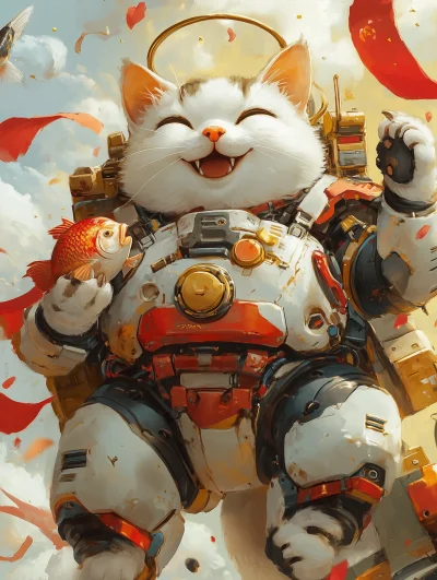 Happy Mech Cat