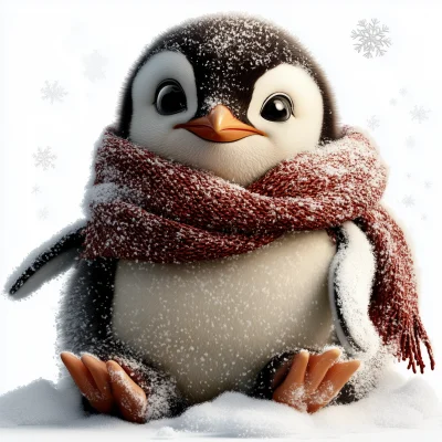 Cute Winter Penguin