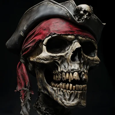 Realistic Pirate Skull