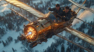 Steampunk Aerial Duel