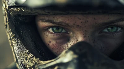 Cinematic Close-Up of a Rider