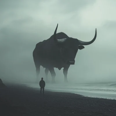 Majestic Bull on the Beach