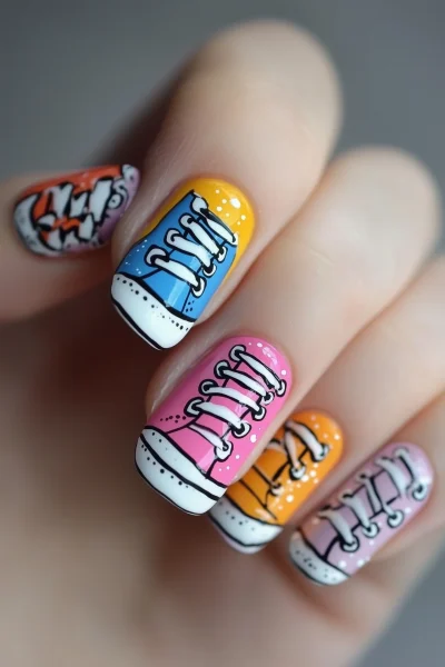 Sneaker Nail Art