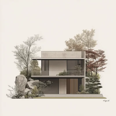 Japandi Minimalist Facade