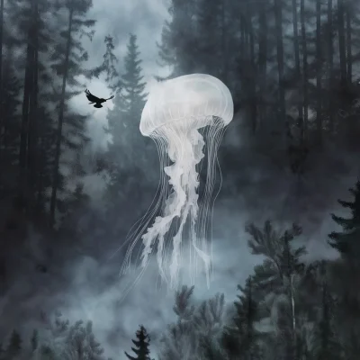 Jellyfish in the Foggy Forest