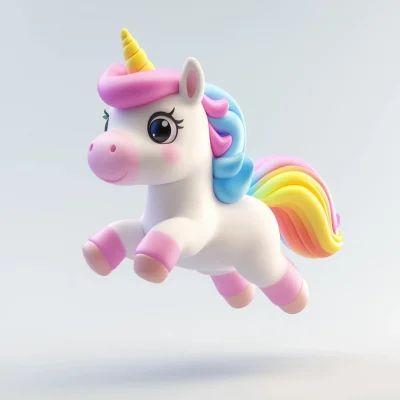 Cute Jumping Unicorn