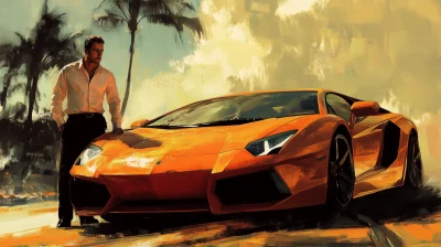 Man with Sports Car