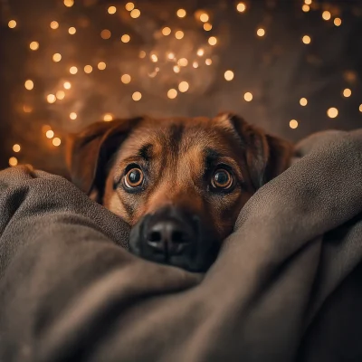 Scared Dog During Fireworks