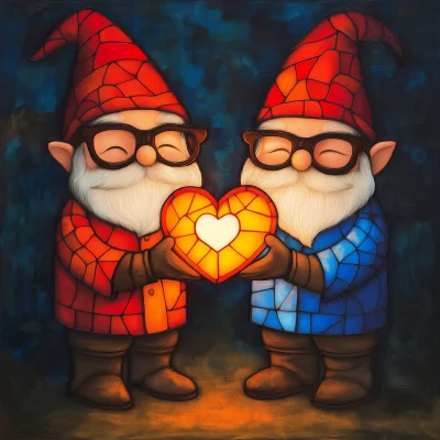 Gnomes Holding Hands