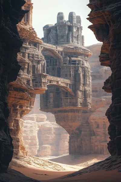 Floating Fortress in the Canyon