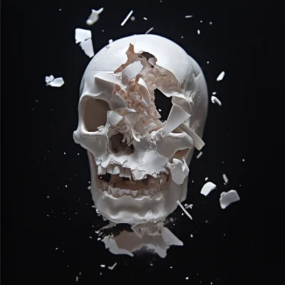 Deconstructed Skull Art