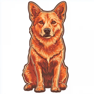 Red Heeler Dog Sticker