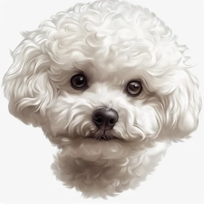 Bichon Frisé Head Portrait