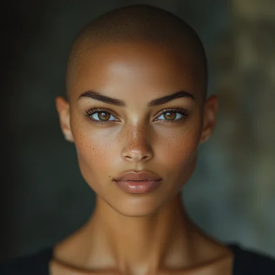 Beautiful Bald Woman