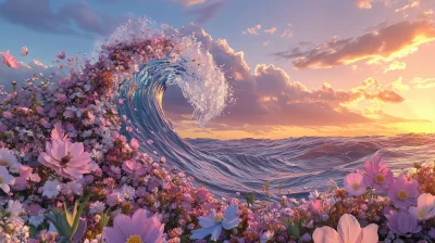 Wildflower Ocean Wave