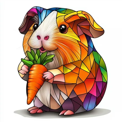 Stained Glass Guinea Pig