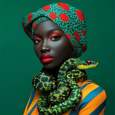 Vibrant Fashion Portrait