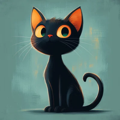 Stylized Cat Illustration