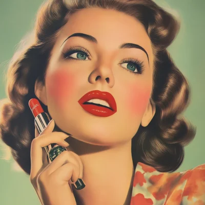 1950s Maybelline Lipstick Advertisement