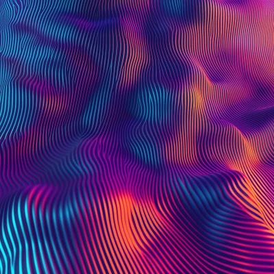 Neon Ripple Pattern